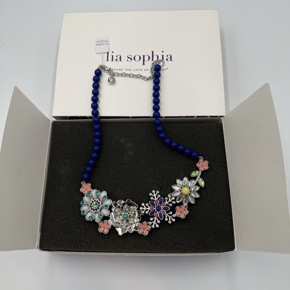Lia Sophia FULL BLOOM Colorful Flower Motif Necklace